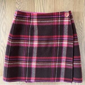 Plaid Pink and Brown Women's Skirt